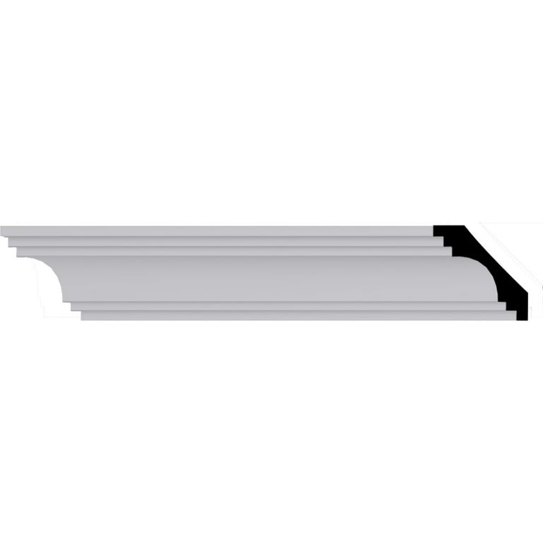 Ekena Millwork 2-3/4 in. x 2-7/8 in. x 94-1/2 in. Polyurethane Caputo Crown Moulding