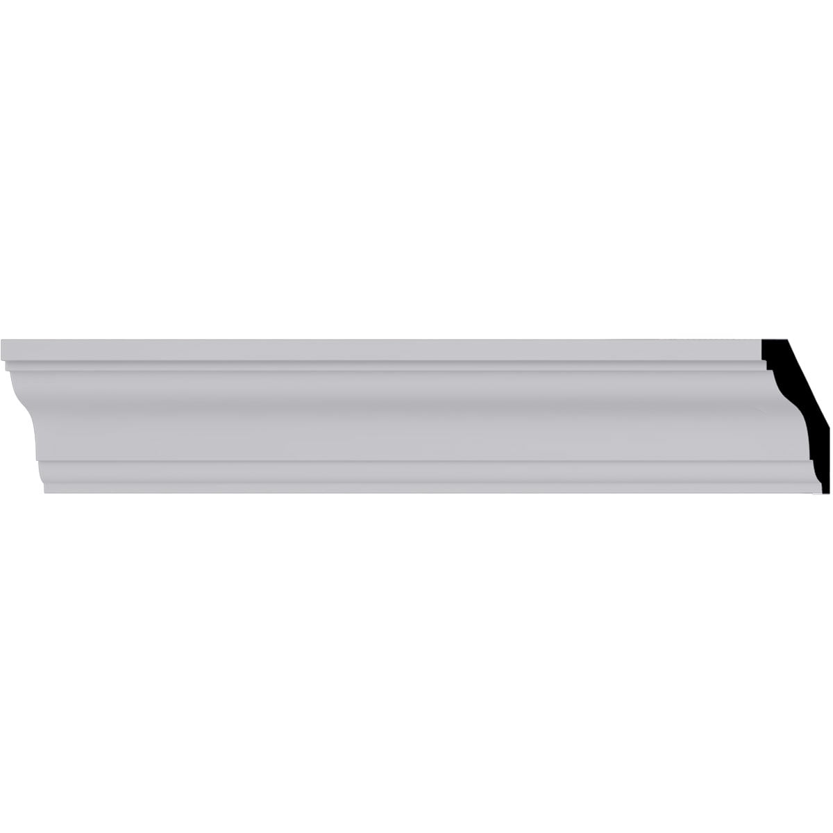 94.5" White Polyurethane Traditional Crown Moulding