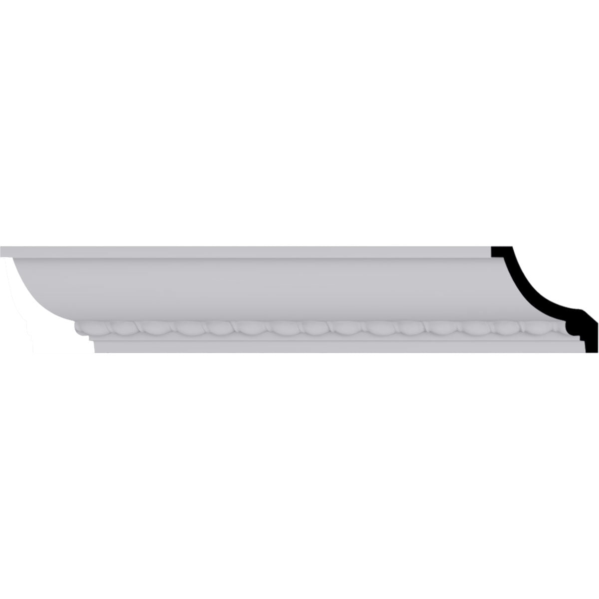 2 3/4"H x 2 3/4"P x 4"F x 94 1/2"L Valeriano Rope Crown Moulding