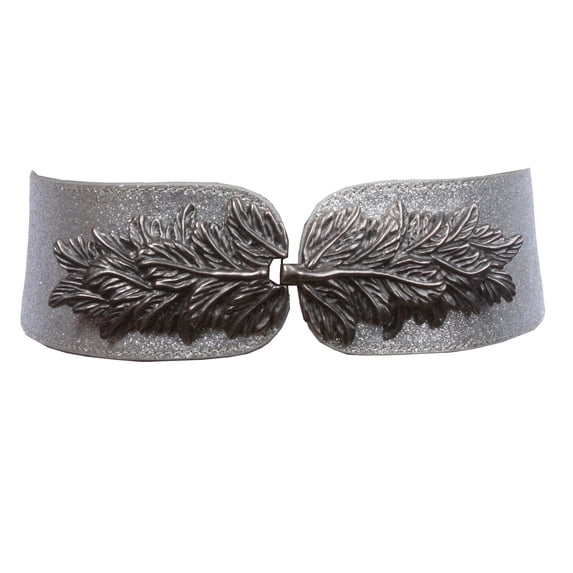 2 3/4" Leaf Hook buckle High Waist Glitter Stretch Belt