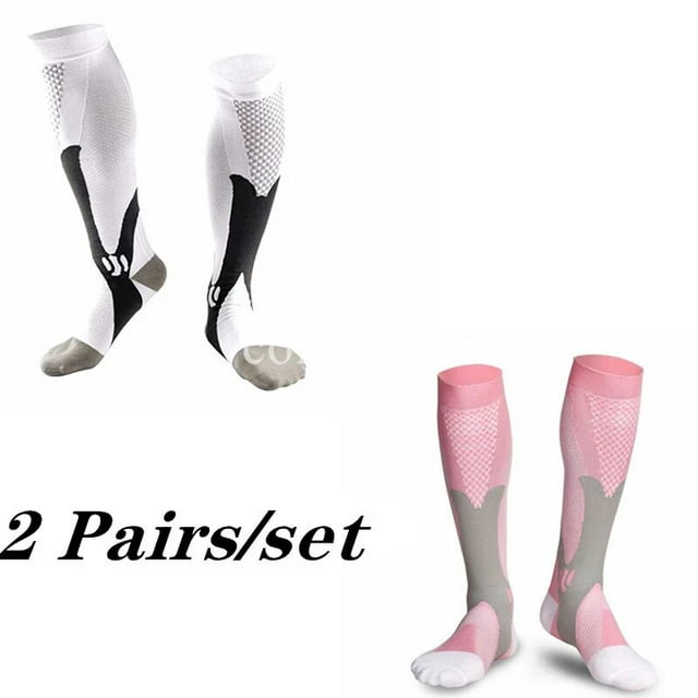 2/3/4 Pairs Compression Socks Knee High Sports Socks Medical Nursing ...