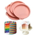 thumbnail image 1 of 2/3/4 Pcs Set Silicone Layered Cake Round Mold Kitchen Bakeware DIY Desserts Mousse Cake Moulds Baking Pan Tool Cooking Forms (2pcs 6 inch Heart), 1 of 6