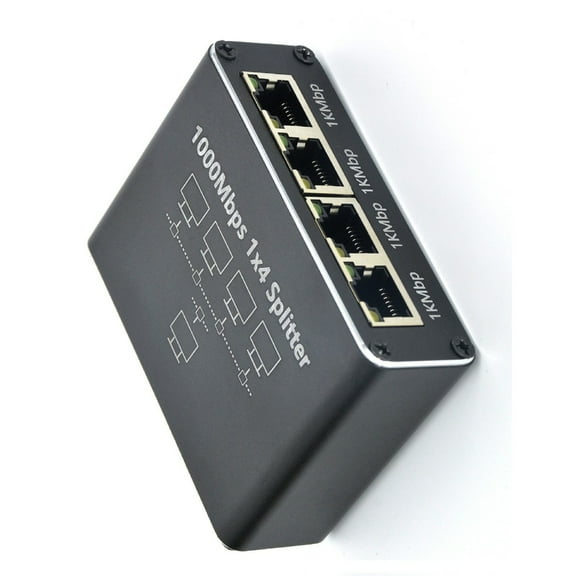 2 3 4 Port Gigabit Networking Splitter Hubs, Fast Speed 1000Mbps Data Transfer Splitter for Computers and Gaming Console