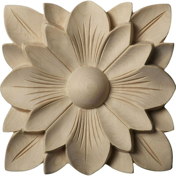 2 3/4"W x 2 3/4"H x 1/4"P Springtime Square Rosette, Alder