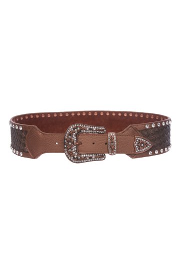 Wide Leather Belts for Women in Black Pink Brown and White  display picture 1