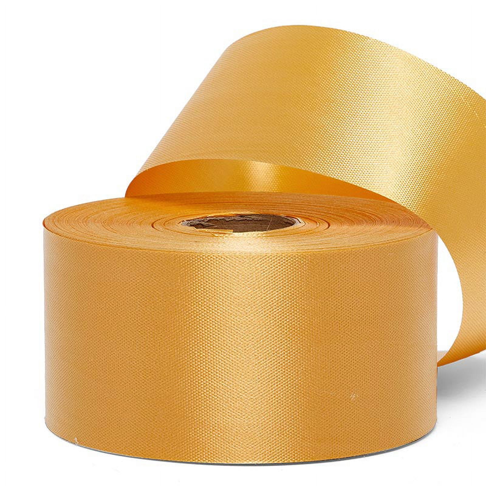 2 3/4 X 100 Yds Gold Polyethylene Satin Ribbon by Paper Mart