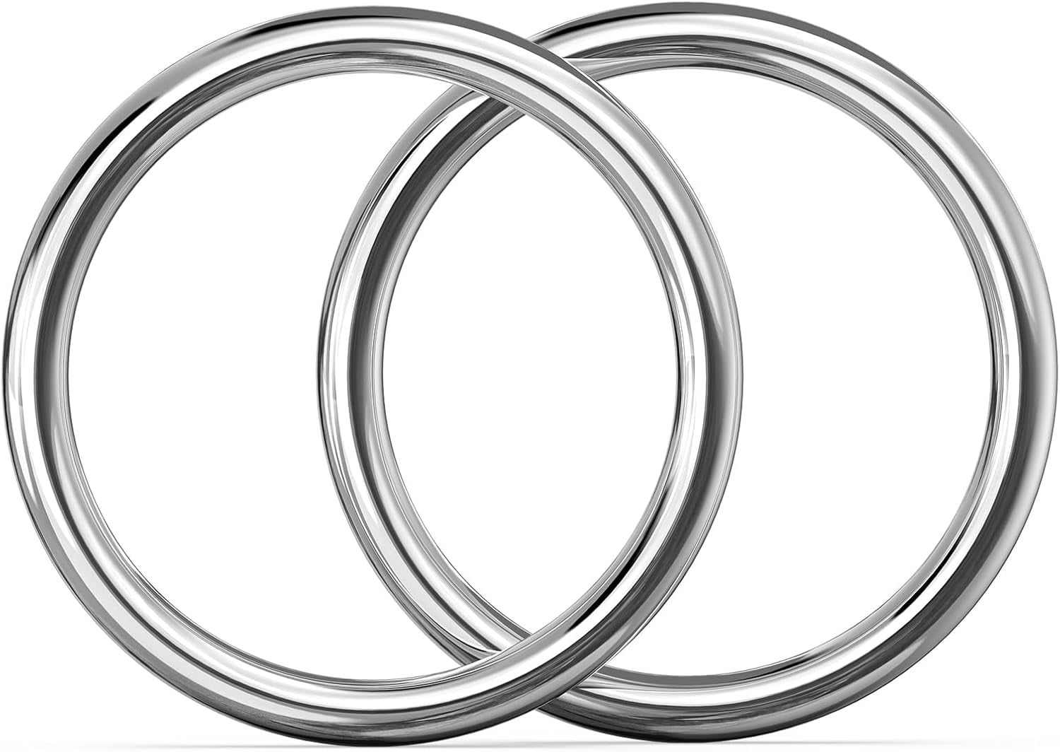2 3/4 inch Metal O Rings, Stainless Steel Round Ring Buckles, Solid ...