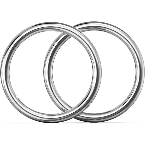 2 3/4 inch Metal O Rings, Stainless Steel Round Ring Buckles, Solid Welded Metal Ring for Macrame, Hanging Strap Slings
