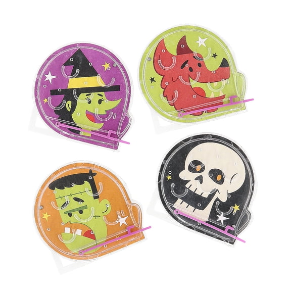 2 3/4" x 2 1/2" Bulk 72 Pieces Halloween Plastic Handheld Pinball Games