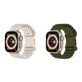 thumbnail image 1 of 2/3/4Pack Ocean Silicone Band For Apple Watch Ultra Bands 49mm 40mm 45mm 44mm 42mm 41mm 38mm,Adjustable Breathable Sport Strap Replacement Wristband for iWatch Ultra Series 8/7/SE/6/5/4/3/2 Women Men, 1 of 8