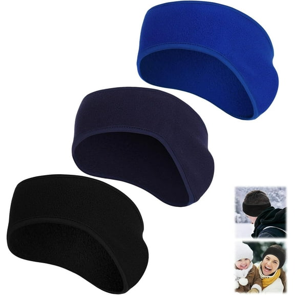 2/3/4Pcs (19.2 inches, One Size, Cycling) Ear Warmers Headband, Fleece Earmuffs Running Headband Winter Ear Covers Moisture Wicking Ski Sport Headband for Men & Women