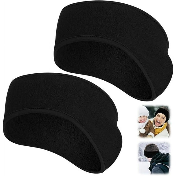 2/3/4Pcs (19.2 inches, One Size, Cycling) Ear Warmers Headband, Fleece Earmuffs Running Headband Winter Ear Covers Moisture Wicking Ski Sport Headband for Men & Women