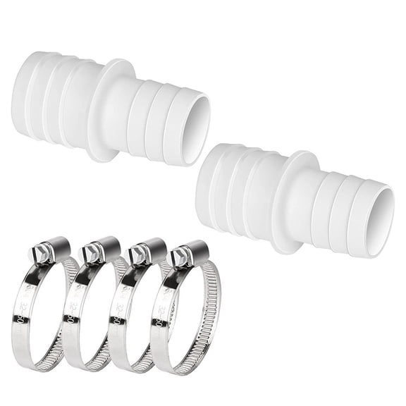 2/3/4Pcs Hose Connector Hose Nozzle Diameter 32mm-38mm For Pool + Stainless Steel Hose Clamps Swimming Pool Hose Adapter