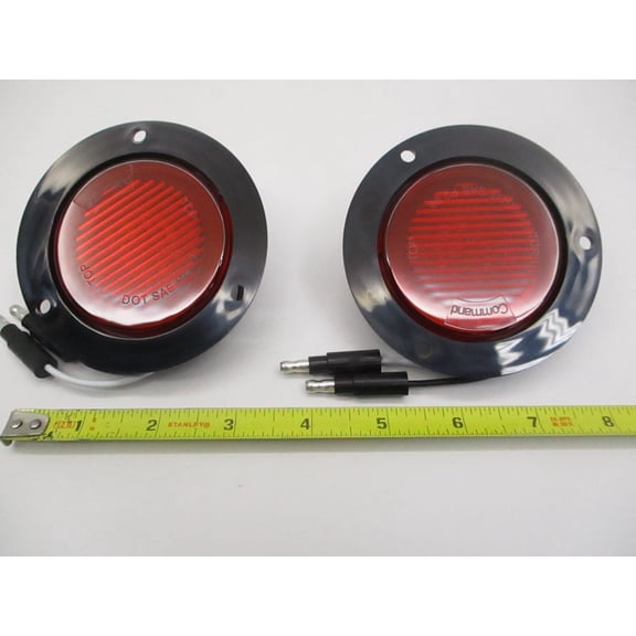 (2) 3.5" Red LED Side Marker Clearance Lights Truck Trailer Camper RV Lights
