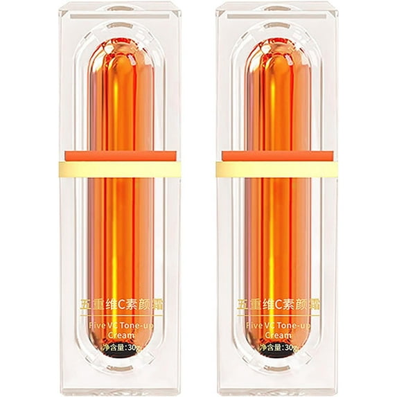 2/3/5PCS Vitamin C Makeup Tone Up Cream, Five Vitamin C Tone-Up Cream, Moisturizing Brightening Concealer, Long-Lasting Hydrating For All Skin Type