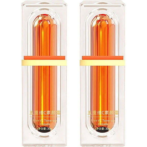 2/3/5PCS Vitamin C Makeup Tone Up Cream, Five Vitamin C Tone-Up Cream, Moisturizing Brightening Concealer, Long-Lasting Hydrating For All Skin Type