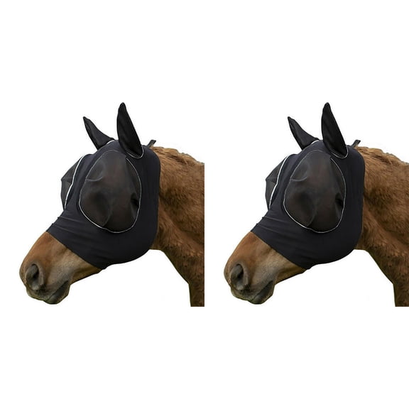 2/3/5Pcs Elastic Fly Mask for Horses with Ears Comfortable Mesh - Breathable UV Protection Horse Face Covering, Pull On Bug Eye Mask for Riding Supplies