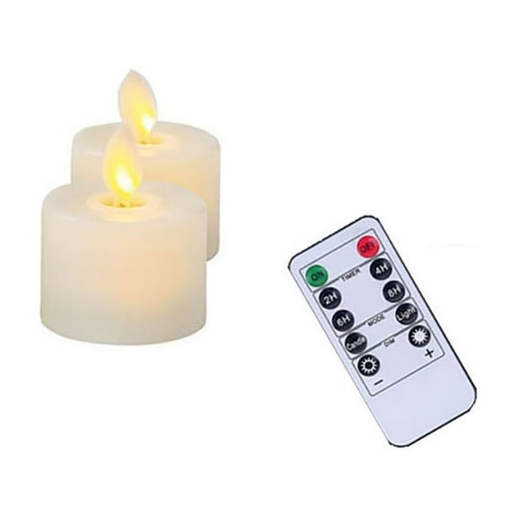 2/3/6 Pieces Remote Control Moving Wick Wedding LED Candles Warm White,Smokeless Dancing Flame Church Votive Tea Light Candles