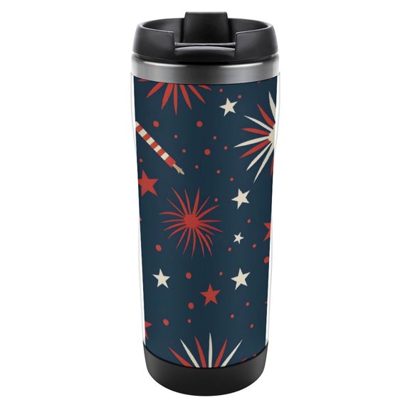 2.37.6in Stainless Steel Water Cup Double Layer Design Thermal Insulation Lock Cold Convenient And Practical Easy To Clean Independence Day Theme Star (11)