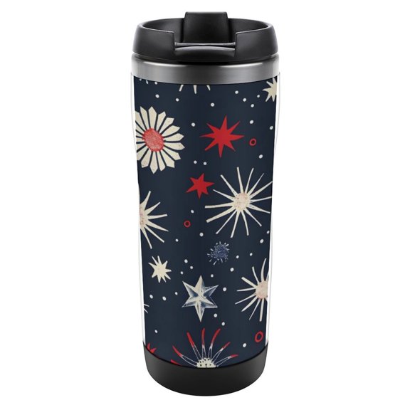 2.37.6in Stainless Steel Water Cup Double Layer Design Thermal Insulation Lock Cold Convenient And Practical Easy To Clean Independence Day Theme Star (7)
