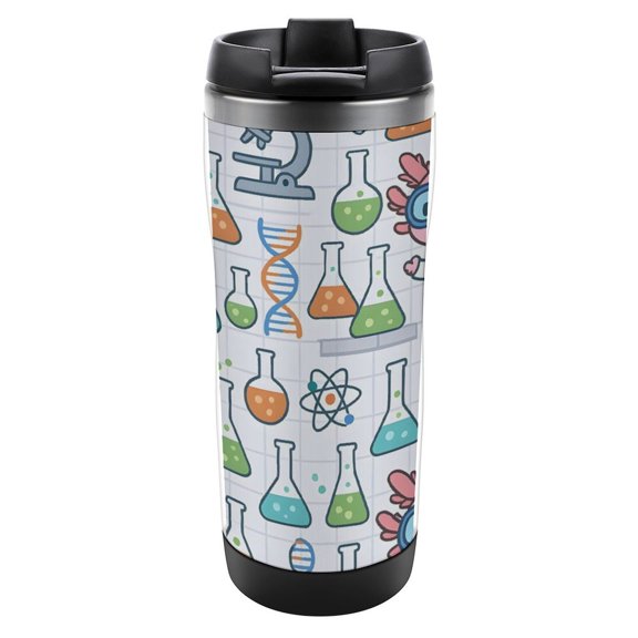 2.37.6in Stainless Steel Water Cup Double Layer Design Thermal Insulation Lock Cold Convenient And Practical Easy To Clean Science Lab Axolotls - Educational Play