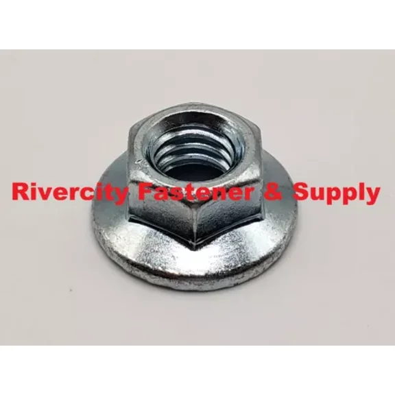 (2) 3/8-16 Serrated Large Flange Hex Lock Nut / Lock Nuts Spin Whiz Nuts 3/8X16