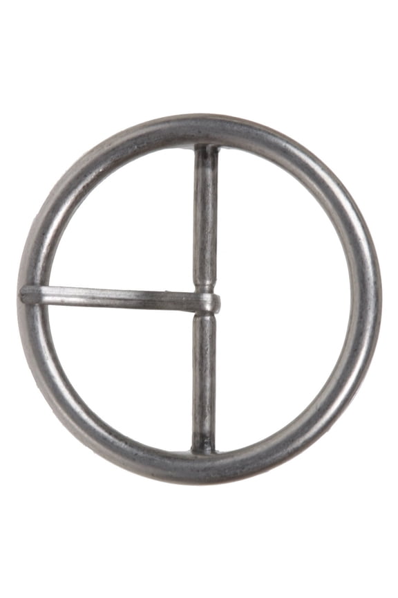 2 3/8" (60 mm) Single Prong Round Circle Center Bar Belt Buckle