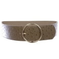 thumbnail image 1 of 2 3/8" (60 mm) Wide Ostrich Print High Waist Fashion Stretch belt, 1 of 2