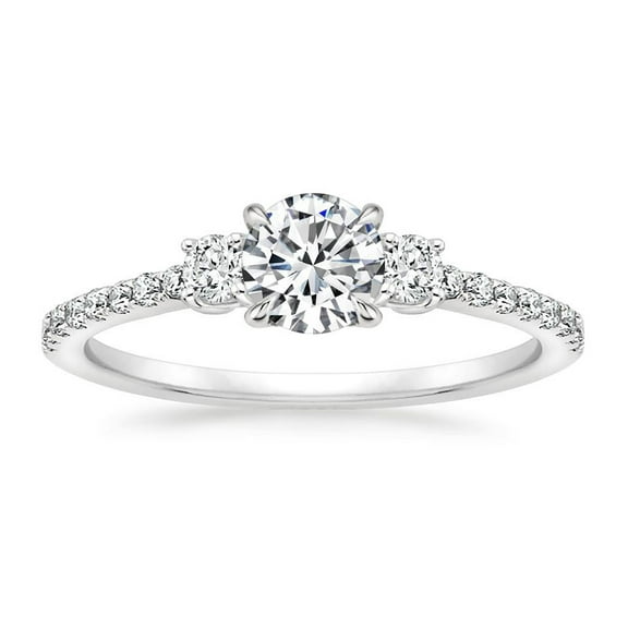 2-3/8 Carat T.W. Round Swarovski Sterling Silver Engagement Ring.