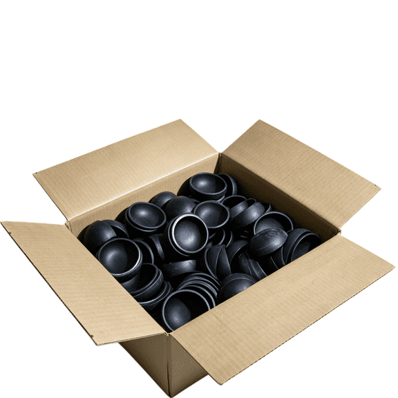 2-3/8" Domed Pipe End Caps - Heavy Duty Weld-On Tube Cover, Bulk Pack of 100 Pcs