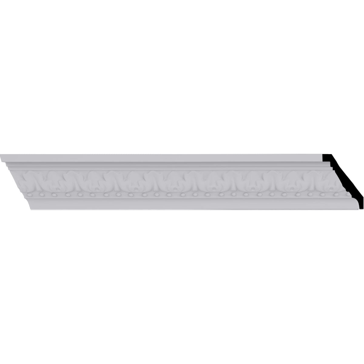 Nadia Primed Polyurethane Decorative Crown Moulding, 94.5" Length