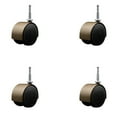 thumbnail image 1 of 2-3/8 Inch Floor Safe Antique Hooded Twin Wheel Caster Grip Neck Stem Set of 4, 1 of 2