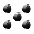 thumbnail image 1 of 2-3/8 Inch Floor Safe Black Hooded Twin Wheel Caster Top Plate Set of 5 SCC, 1 of 2