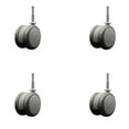 thumbnail image 1 of 2-3/8 Inch Gray Floor Safe Twin Wheel Casters 5/16 Grip Neck Stem Set of 4 SCC, 1 of 2