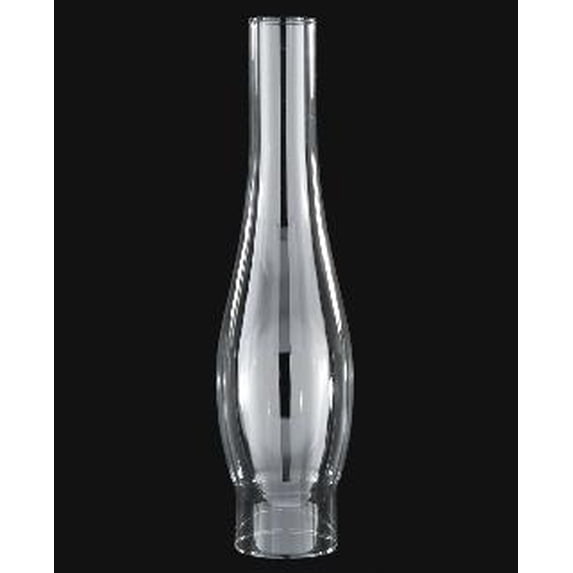 B&P Lamp® 2 3/8 Inch by 12 1/4 Inch Clear Glass Lamp Chimney for Vintage and Antique Style Globes