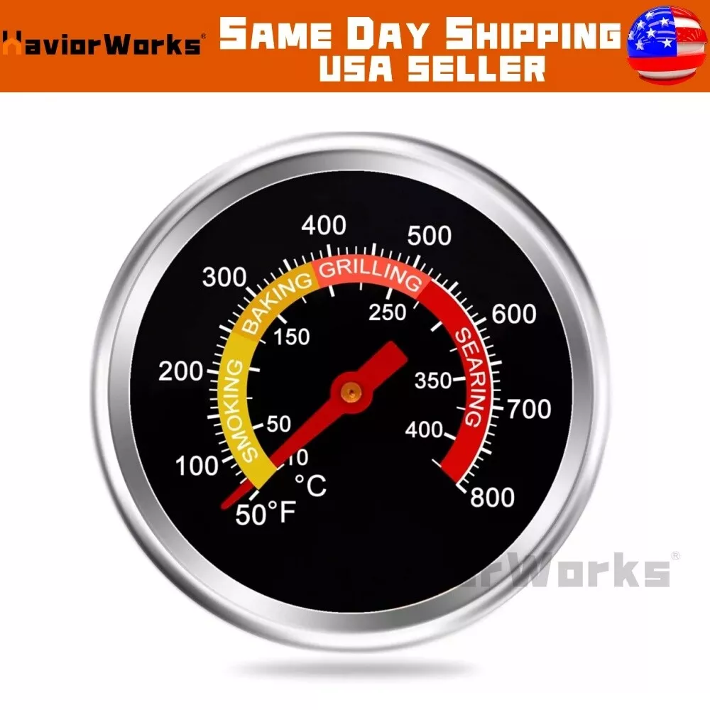 2-3/8" Temperature Thermometer Gauge | Barbecue BBQ Grill Smoker Pit
