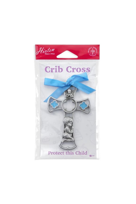 2 3/8" x 3 3/4" Enameled Baby Cross