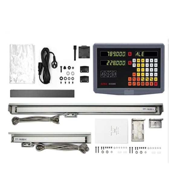 2/3 Axis DRO Set Digital Readout Kit With Grating Ruler Linear Scale Linear Encoder 5μ 20~1020mm For Lathe Milling