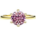 thumbnail image 1 of 2-3 CT Gold Moissanite Ring for Women Diamond Engagement Rings 925 Sterling Silver Moissanite Ring Womens Anniversary Rings Diamond Wedding Rings Diamond Eternity Rings, 1 of 8