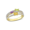 thumbnail image 1 of 2/3 Carat (Ctw) Amethyst, Citrine, and Peridot Ring in Yellow Sterling Silver for Women, 1 of 6