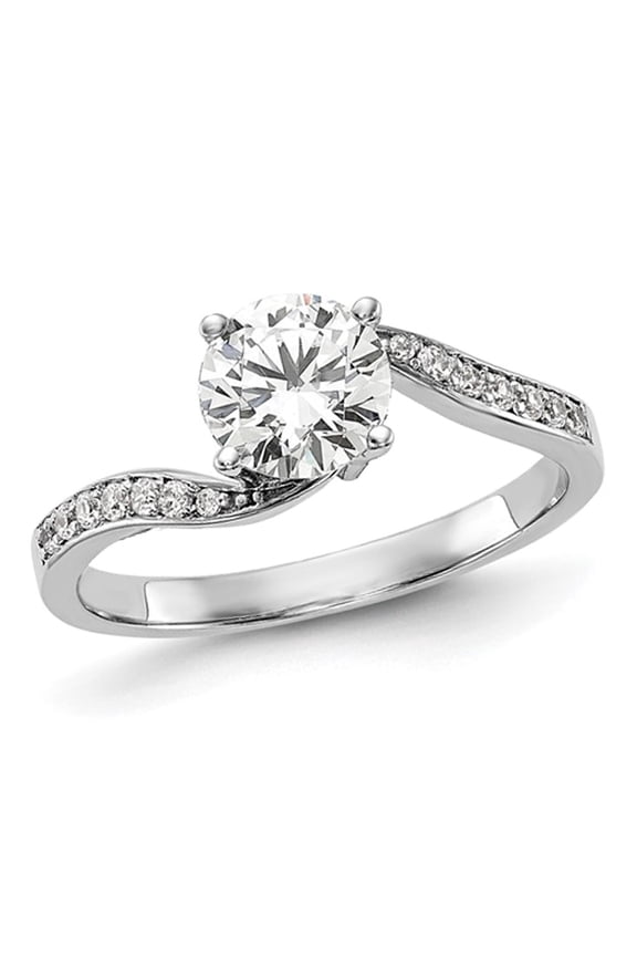 2/3 Carat (Ctw G-H-I, SI1-SI2) Lab Grown Diamond Engagement Ring in 14K White Gold for Women