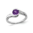 thumbnail image 1 of Gem & Harmony 2/3 Carat (Ctw) Solitaire Amethyst Ring in 10K White Gold (SIZE 7) for Women, 1 of 3