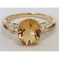 thumbnail image 1 of 2.3 Cts Natural Citrine and Diamond 14K Yellow Gold Woman Wedding Ring, 1 of 6