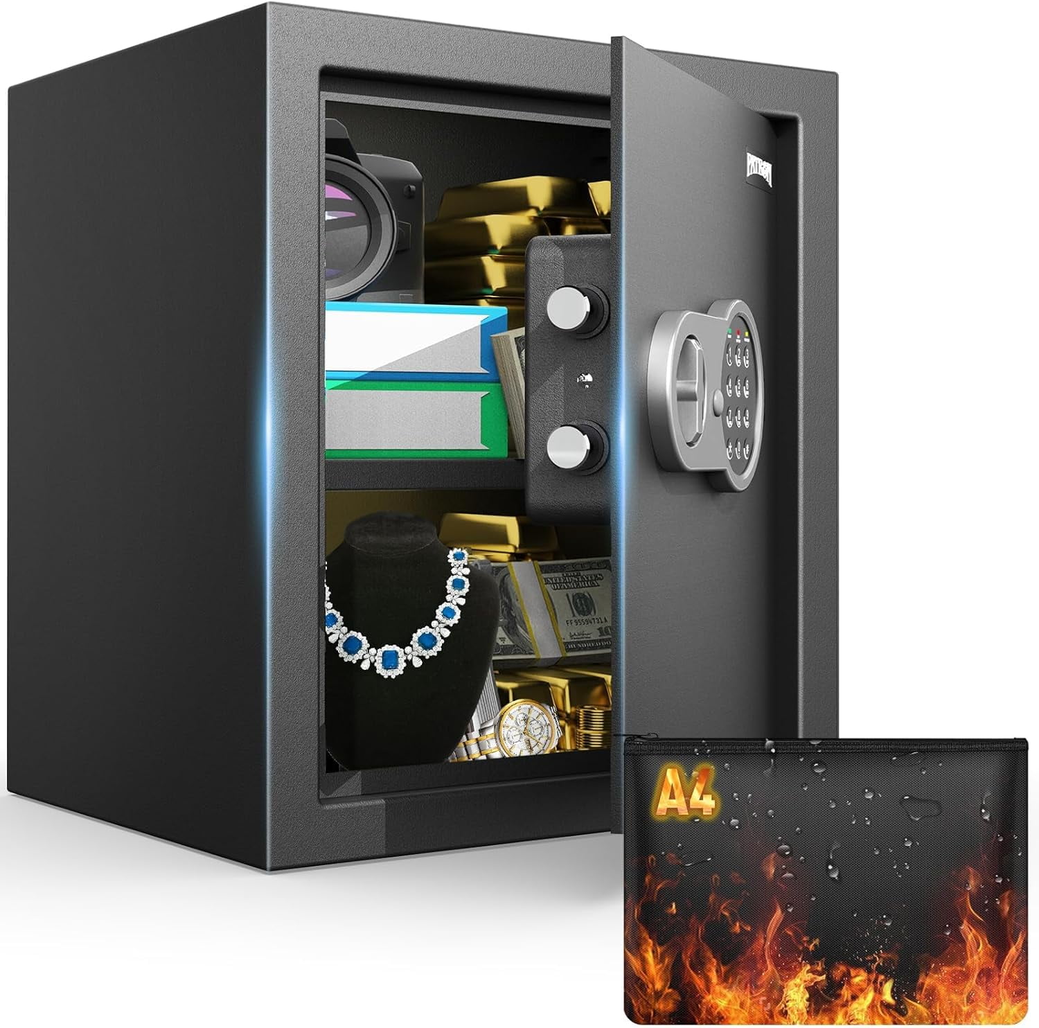 [ 2.3 Cu.ft. ] Fireproof Safe for ,Digital Cabinet Safes for Documents ...