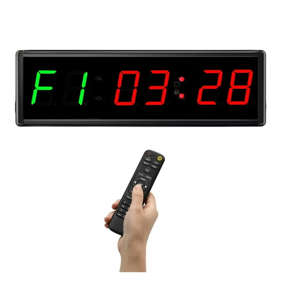 2.3" Gym Timer,LED Interval Timer Digital Countdown Wall Clock Fitness Timer,2.3Inch Digits Down/Up Clock Stopwatch For Home ,Multi-Functional