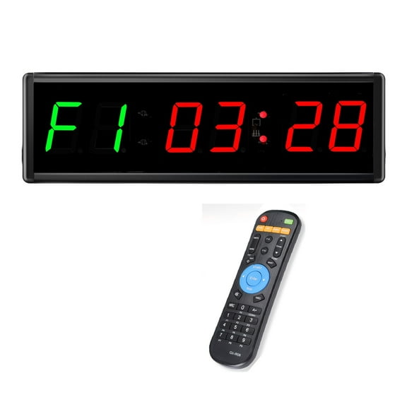 2.3" Gym Timer,LED Interval Timer Digital Countdown Wall Clock Fitness Timer,2.3Inch Digits Down/Up Clock Stopwatch for Home ,Multi-Functional