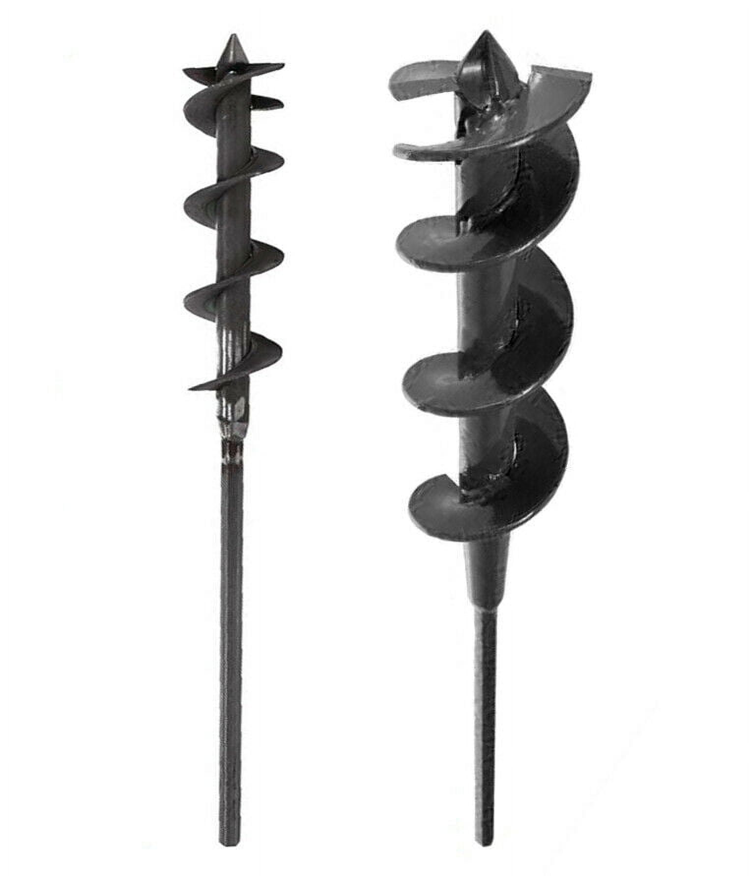 2" & 3" HD Garden & Trapping Dirt Drill Auger Bit with 1/2" Hex Shaft
