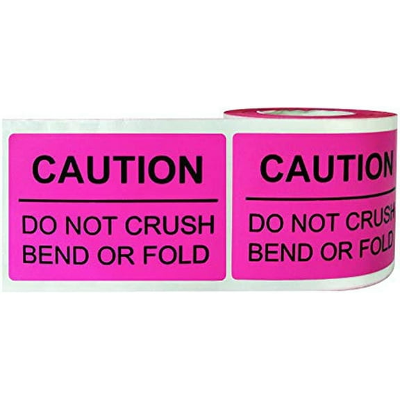 23 Inch"DO NOT Crush Bend OR FOLD" Warning Shipping Stickers Self Adhesive Caution Labels 250pcs