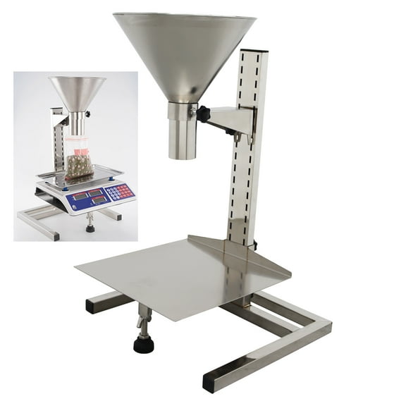 2.3 Inch Feeding Hopper Commercial Filling Package Funnel with Support Stand for Powder Paste Liquid Granule