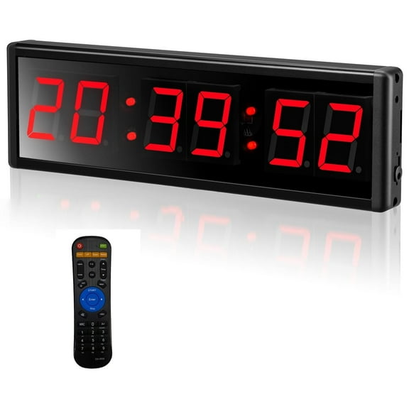 2.3 Inch LED Gym Timer Interval Timer Countdown Wall Clock Fitness Timer Stopwatch For Home Gym Fitness Real Time Clock